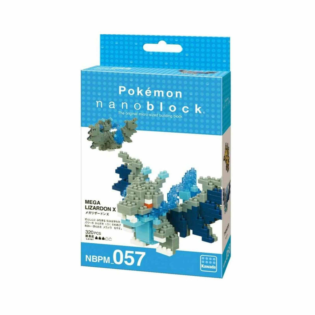 Nanoblock Pokemon Mega Charizard X Building Set - Radar Toys