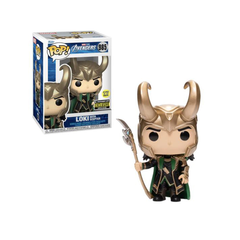 Funko Marvel EE Exclusive POP Loki With Scepter Figure