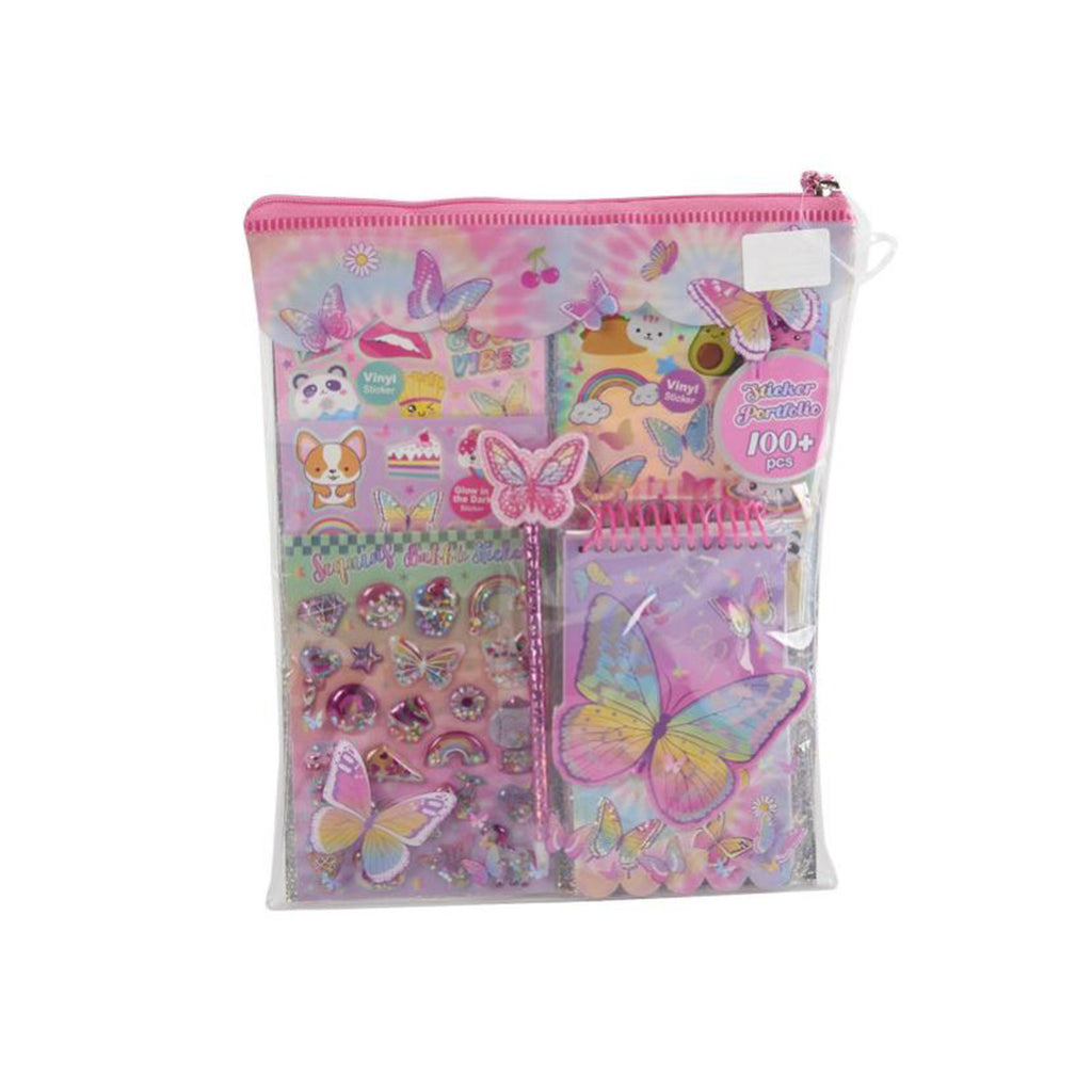Hot Focus Sticker Portfolio Tie Dye Butterfly Set - Radar Toys