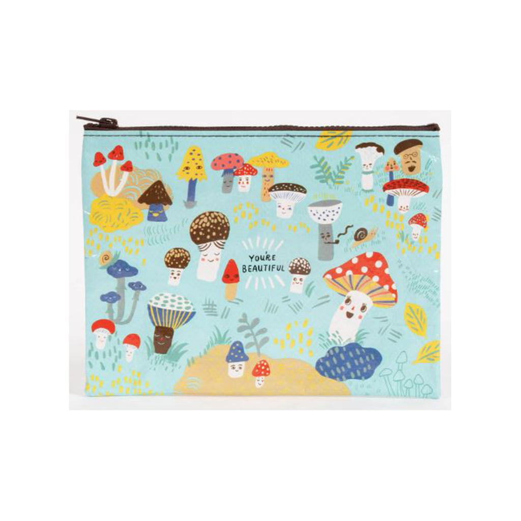 Blue Q Cute Lil Mushrooms Zipper Pouch - Radar Toys
