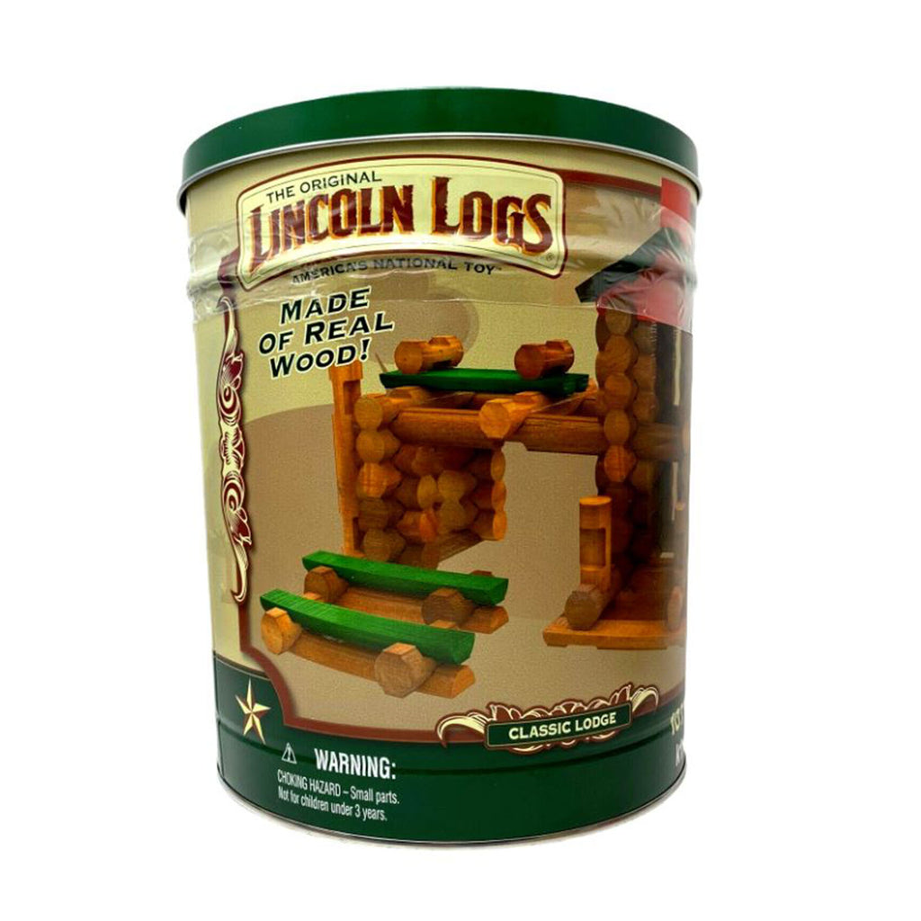 K'Nex Lincoln Logs Classic Lodge 107 Piece Wood Building Set - Radar Toys