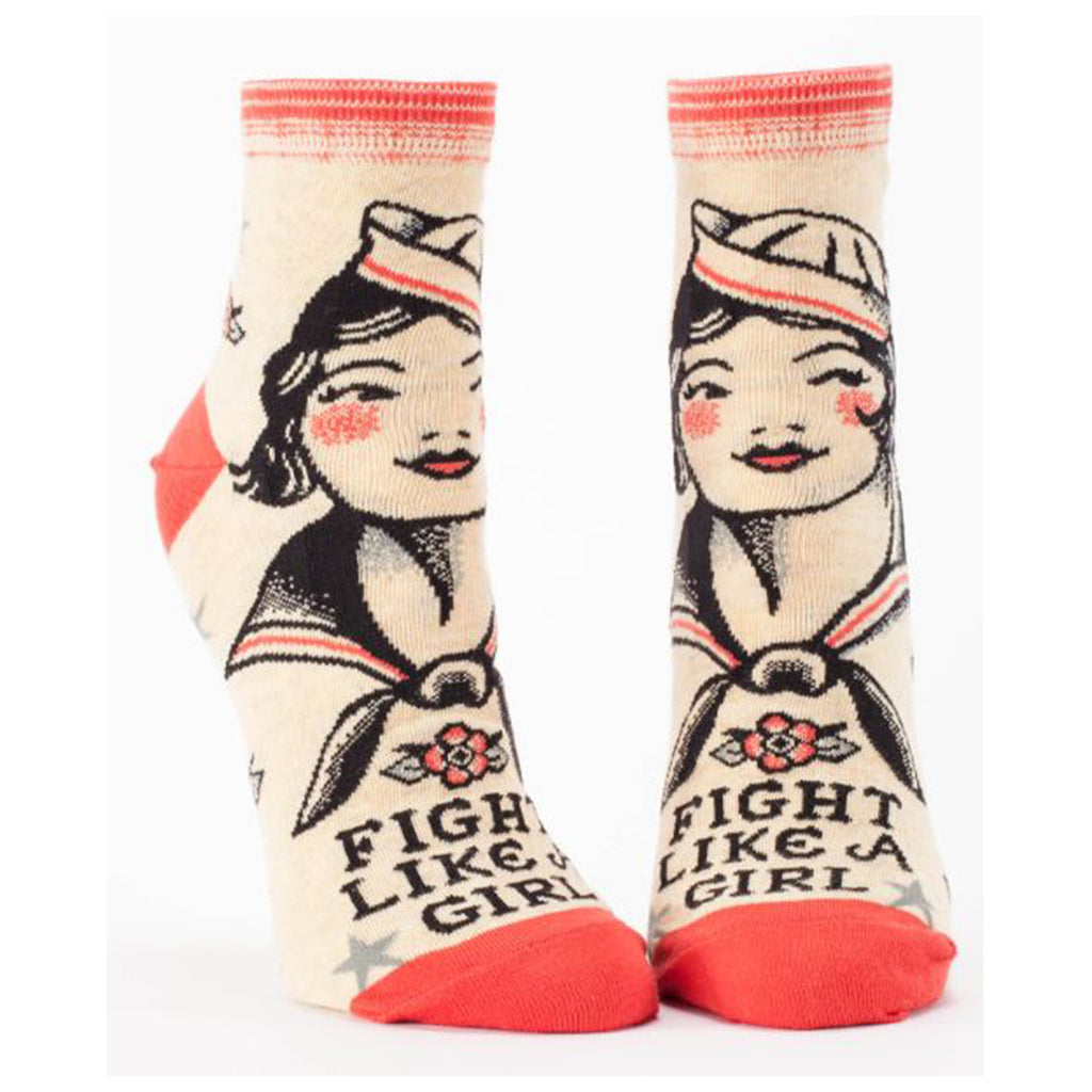 Blue Q Fight Like A Girl Ankle Socks - Radar Toys