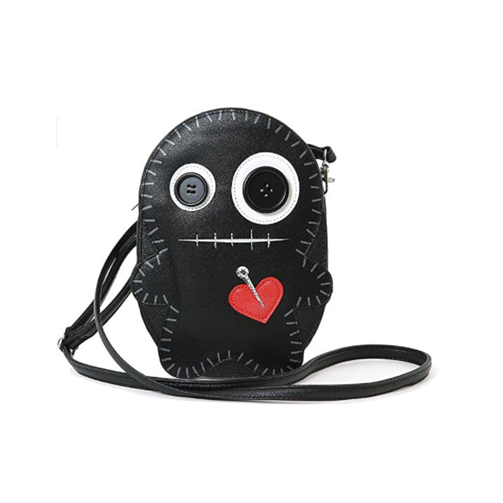 Stitched Voodoo Doll Black Shoulder Crossbody Bag Purse - Radar Toys