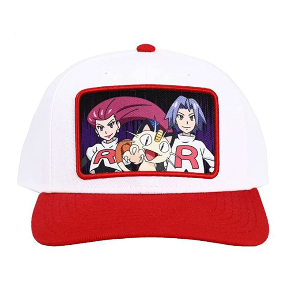 Bioworld Pokemon Team Rocket White Red Snapback Hat