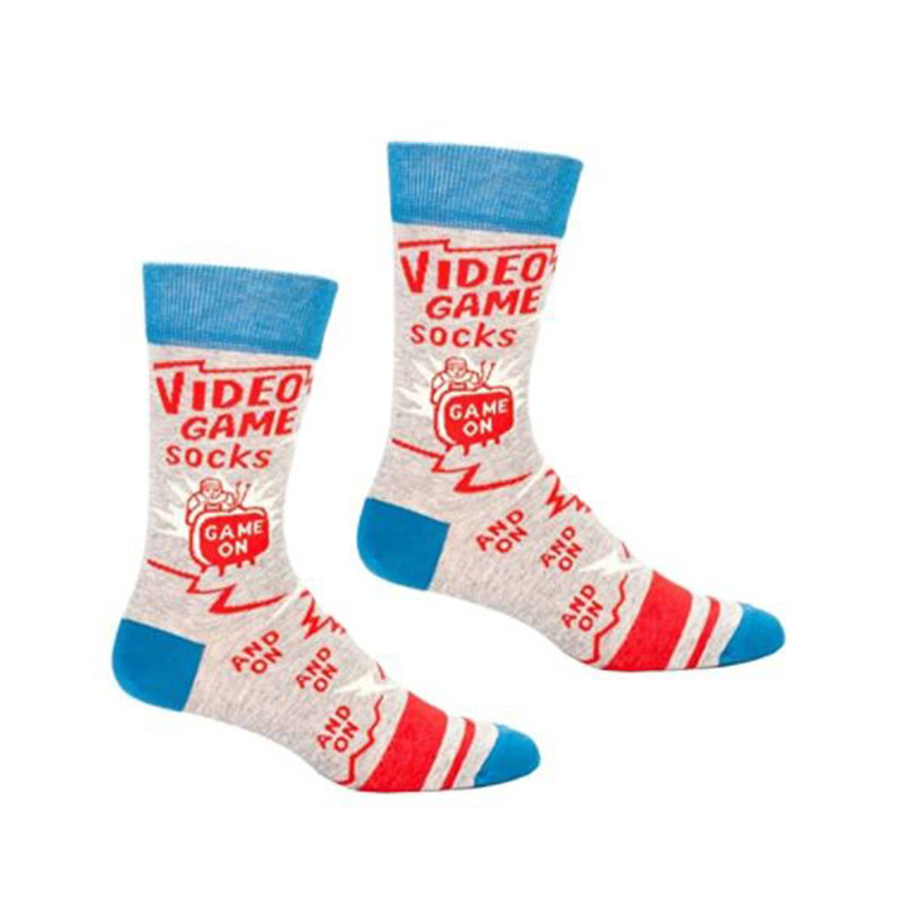 Blue Q Video Game Socks Game On Single Pair Crew Socks - Radar Toys