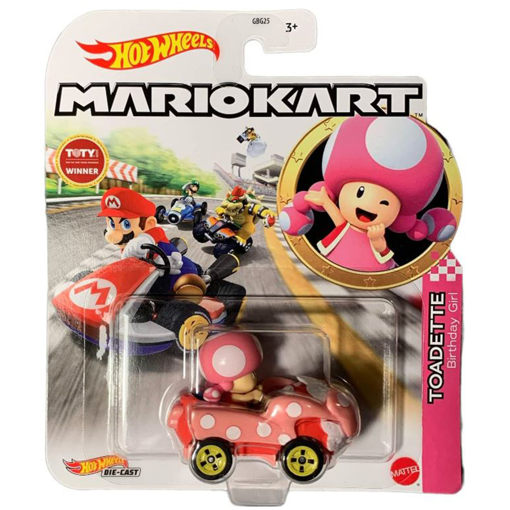 Hot Wheels Mario Kart Toadette Standard Kart - Radar Toys