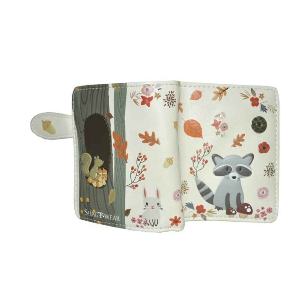 Shagwear Cream Raccoon And Friends Small Wallet - Radar Toys