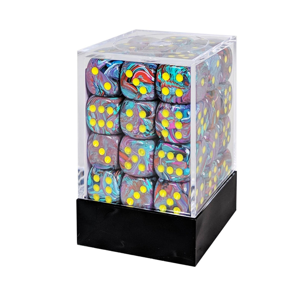 Chessex 12mm D6 Set Dice 36 Count Festive Mosaic/Yellow CHX 27850