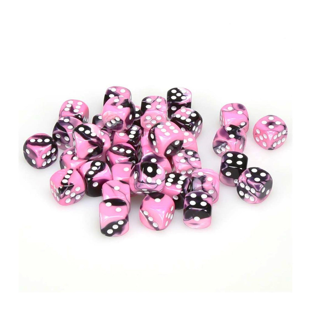 Chessex 12mm D6 Set Dice 36 Count Gemini Black-Pink/White CHX 26830