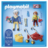 Playmobil City Life Grandmother With Child Building Set 70194 - Radar Toys