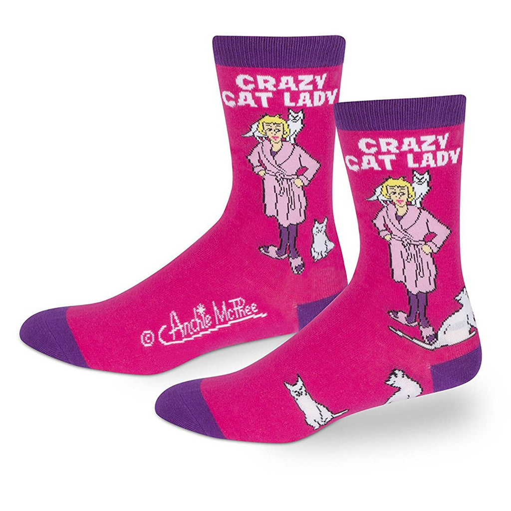 Crazy Cat Lady Women's 1 Pair Of Crew Socks