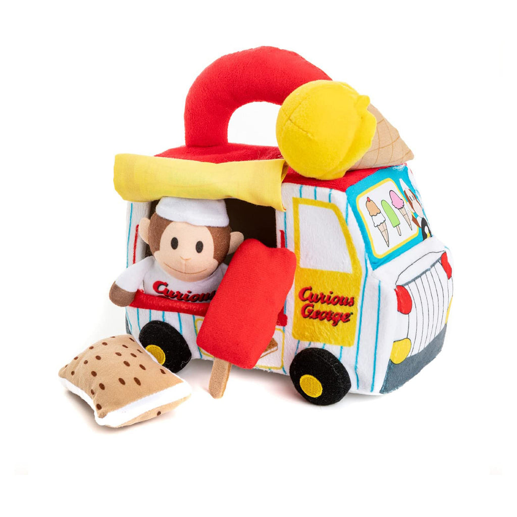 Curious George Ice Cream Truck 7 Inch Plush Set - Radar Toys