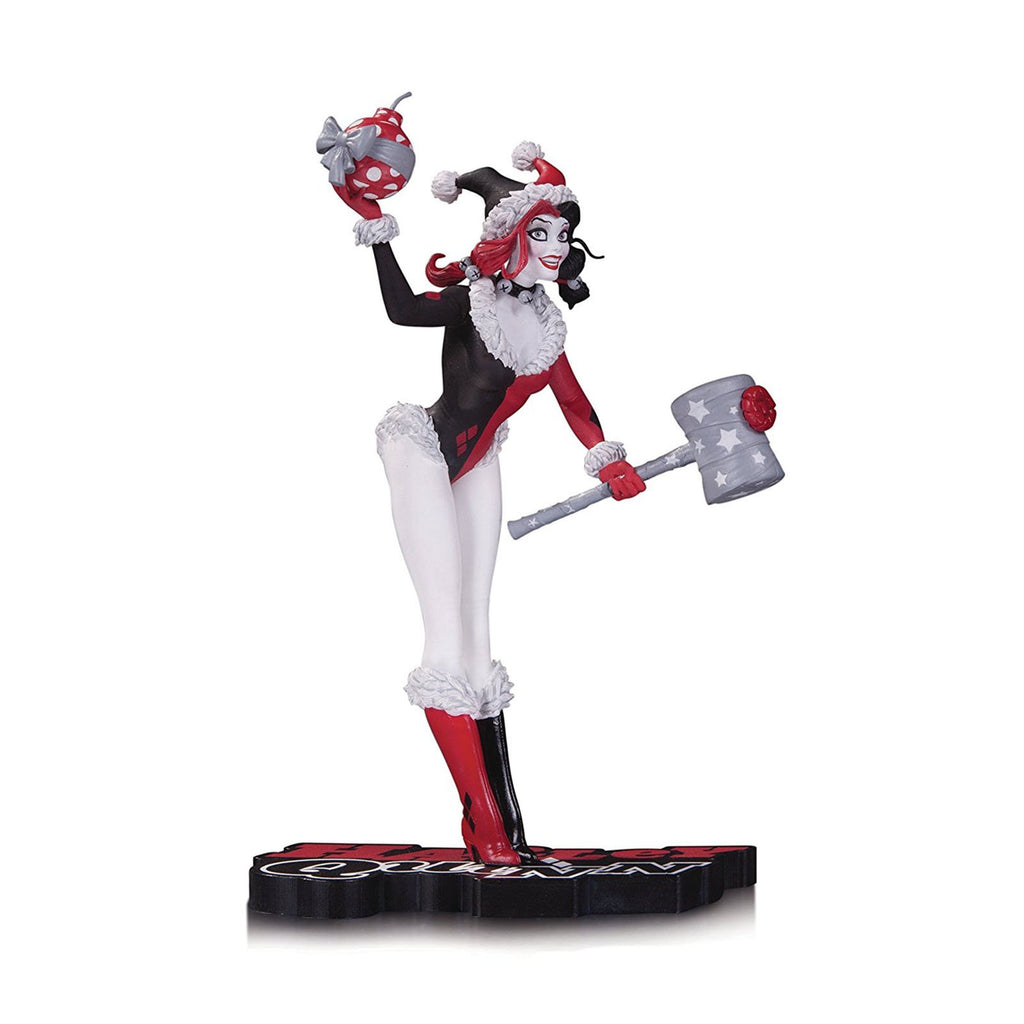 DC Collectibles Harley Quinn Red Black and White Holiday Statue