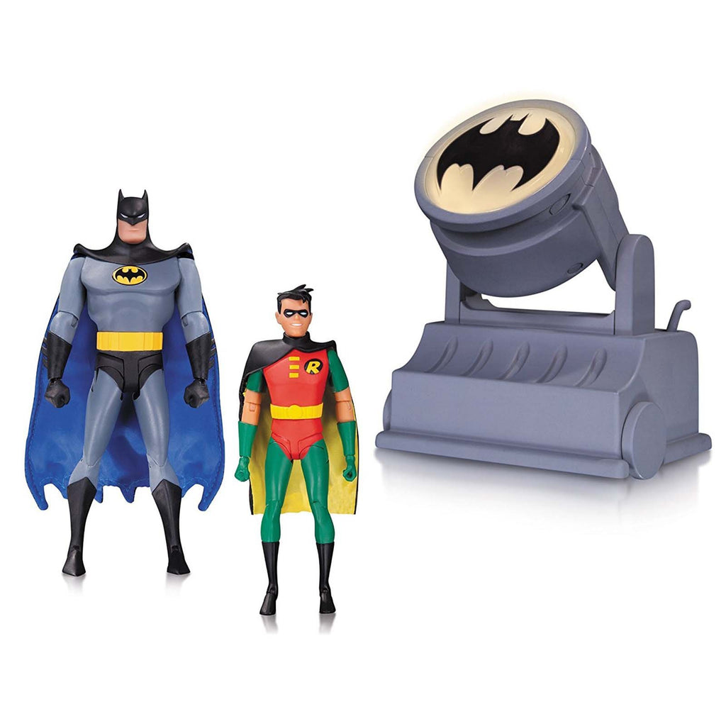 DC Comics Batman Animated Series Batman And Robin With Bat Signal