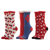 DC Harley Quinn Boxed Set 3 Pairs Of Crew Socks - Radar Toys