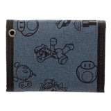 DC Super Mario Characters Fabric Print Tri-Fold Wallet - Radar Toys