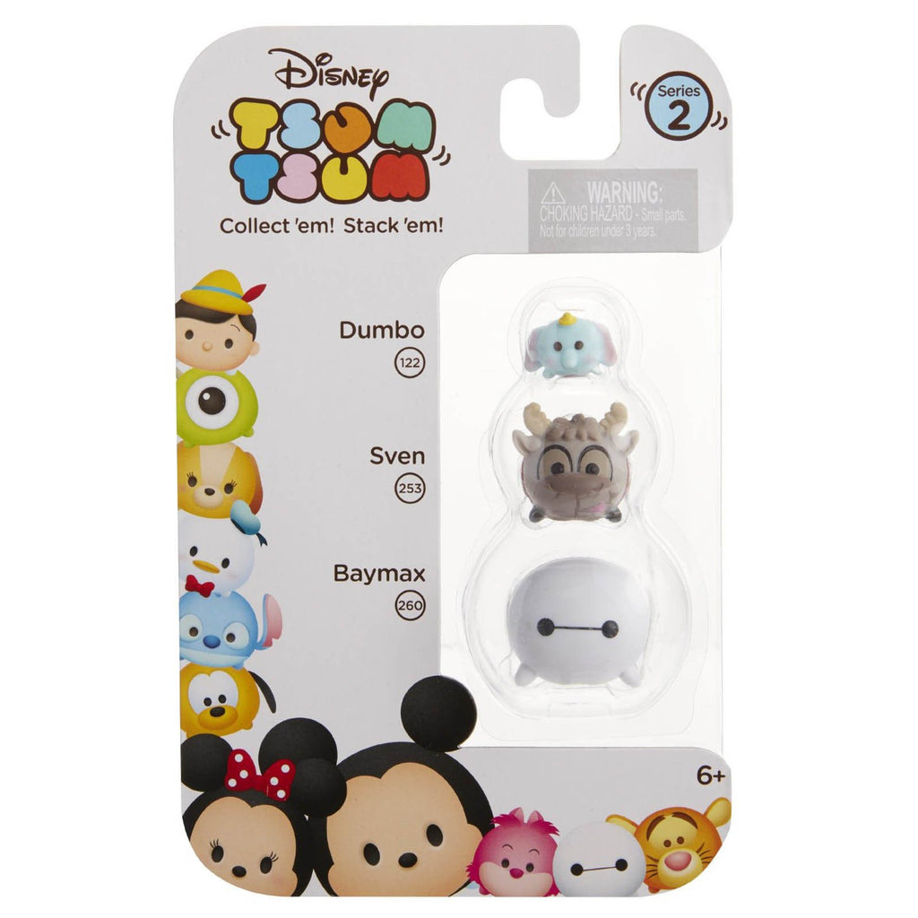 Disney Tsum Tsum Series 2 Dumbo Sven Baymax Figures 3 Pack - Radar Toys