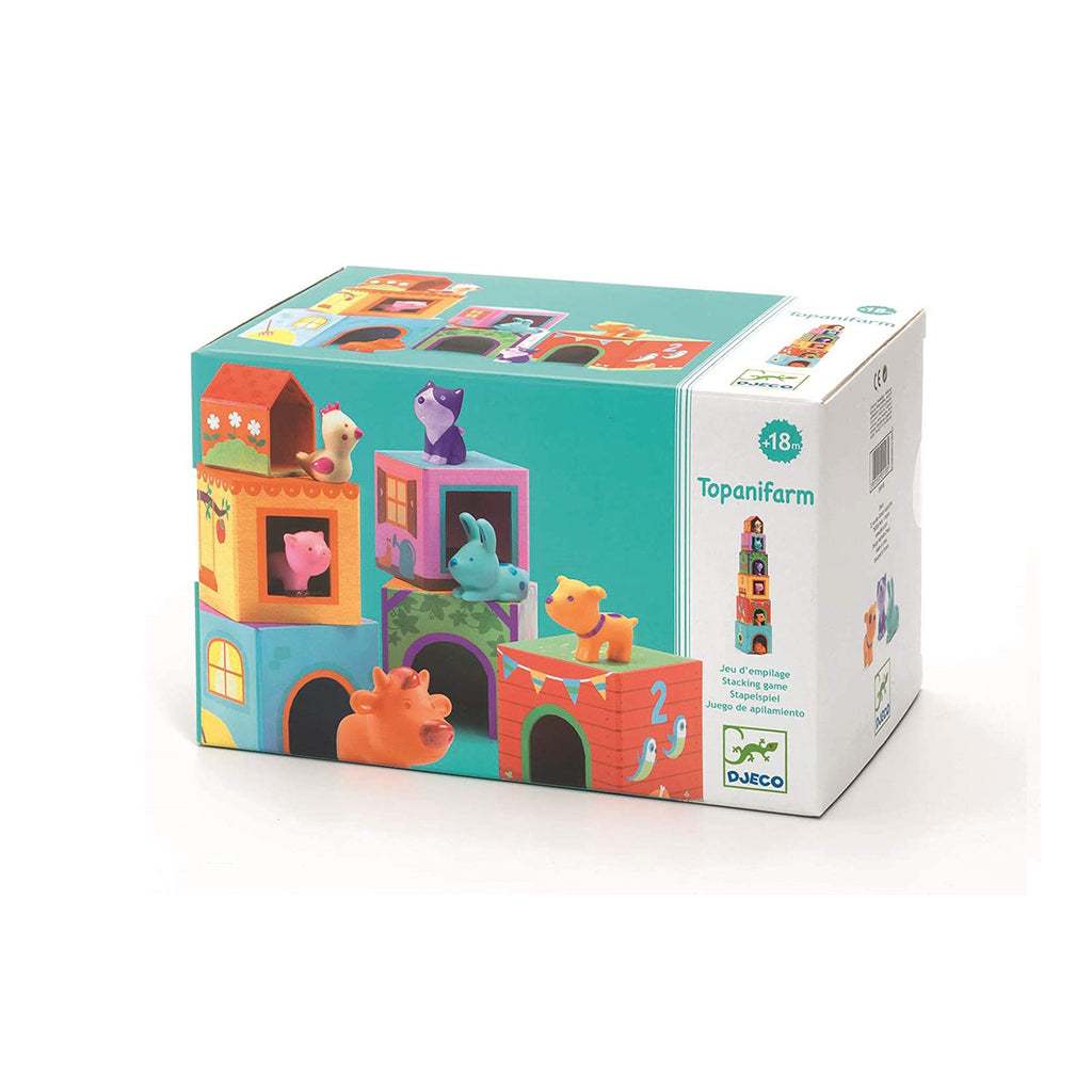 Djeco Blocks And Tower Topanifarm Set