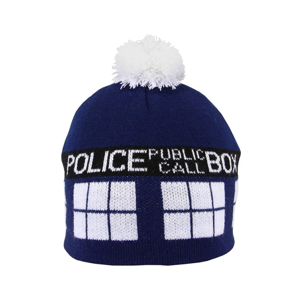 Elope Dr Who TARDIS Knit Pom Beanie