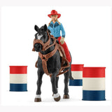 Schleich Farm World Cowgirl Barrel Racing Fun Set 42576 - Radar Toys