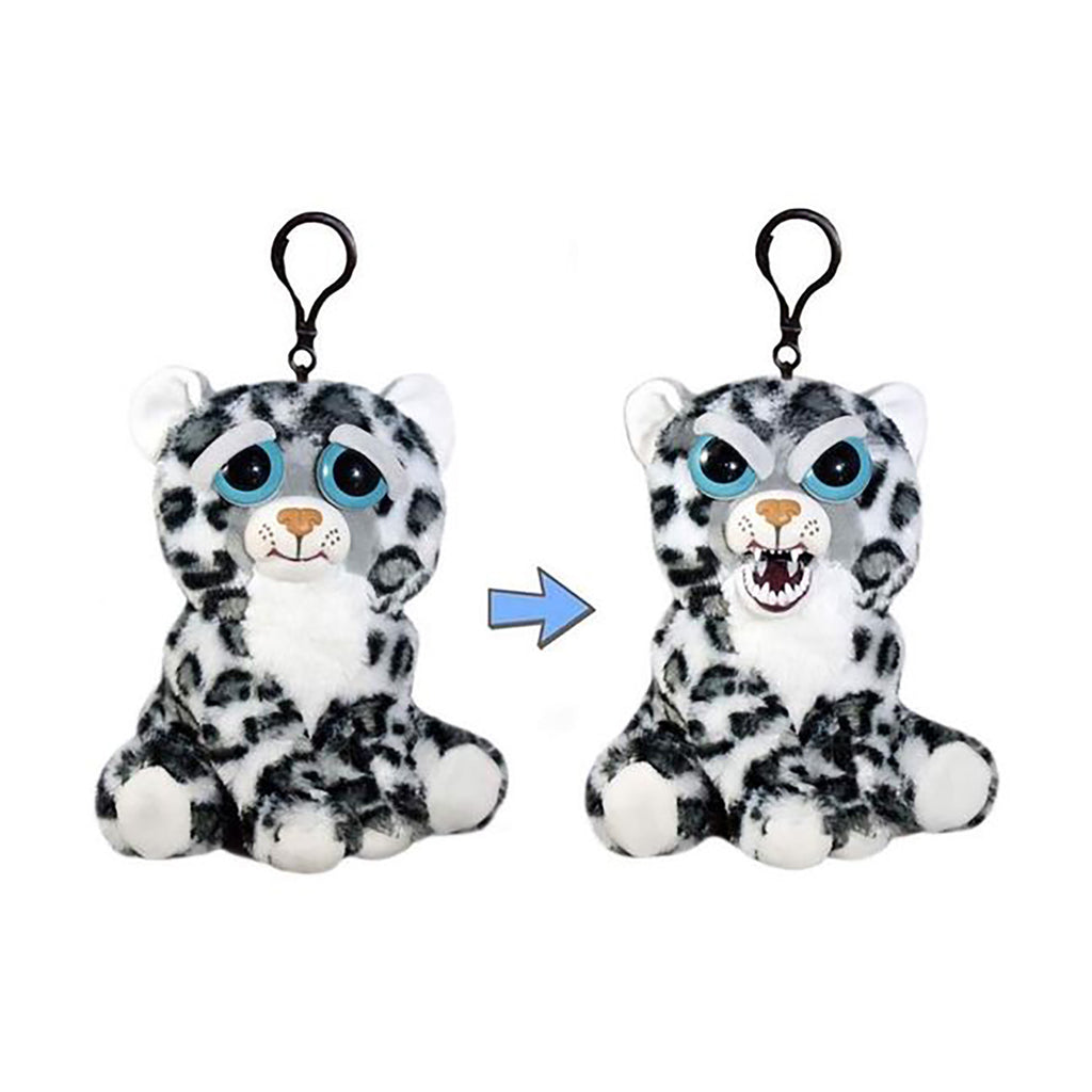 Feisty Pets Mini Lethal Lena Snow Leopard 4.5 Inch Plush Clip - Radar Toys
