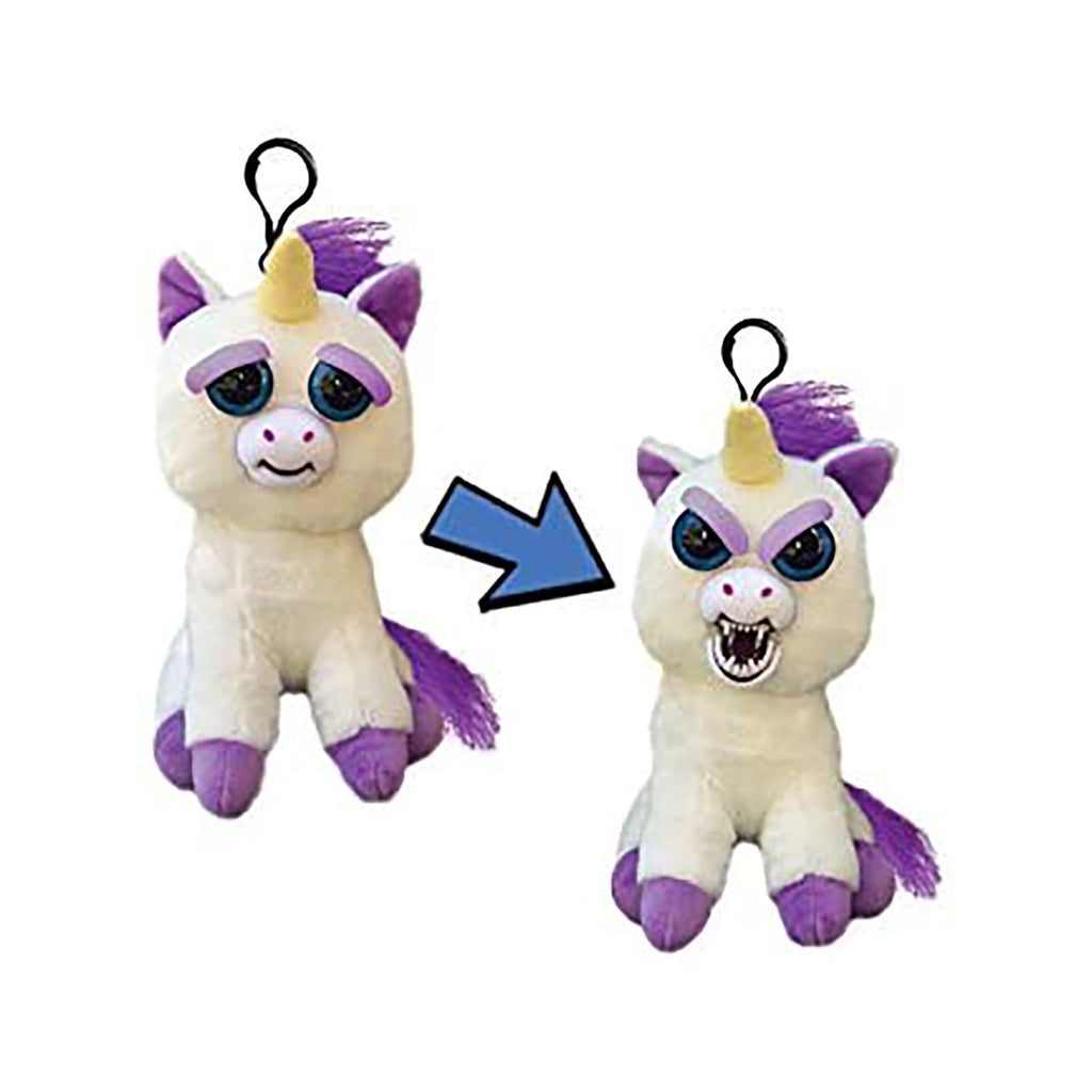 Feisty Pets Mini Unicorn Glenda Glitterpoop 4.5 Inch Plush Clip - Radar Toys