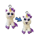 Feisty Pets Mini Unicorn Glenda Glitterpoop 4.5 Inch Plush Clip - Radar Toys