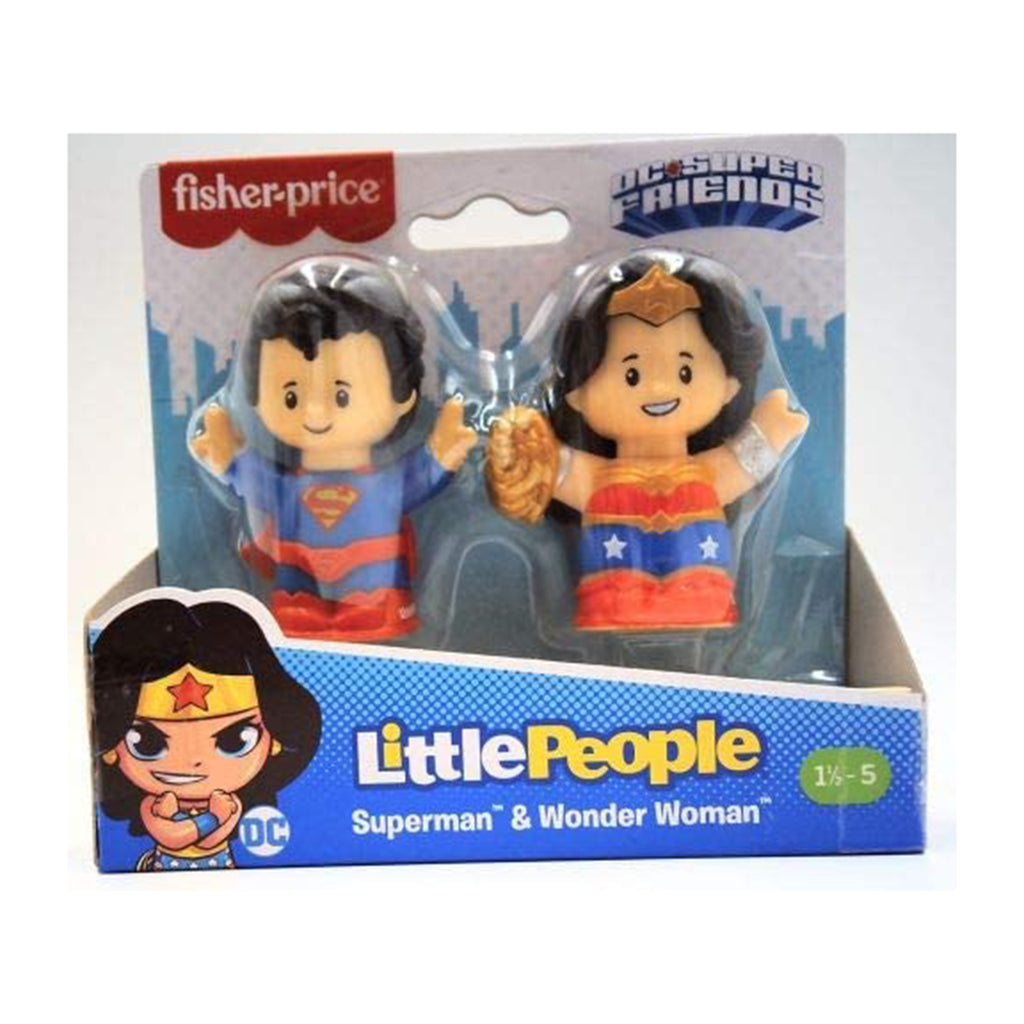 Fisher Price Little People DC Superman Wonder Woman Figure Set