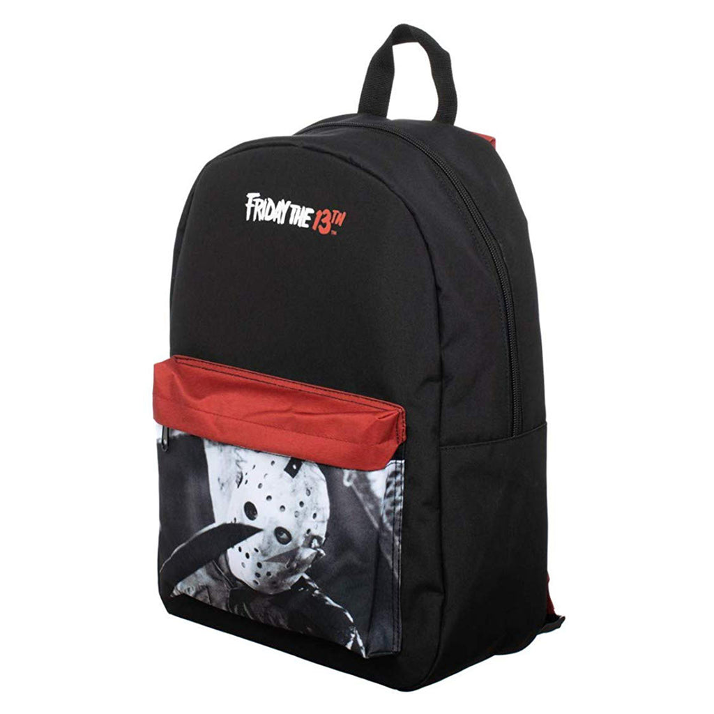 Friday The 13th Classic Theme Black Red Backpack