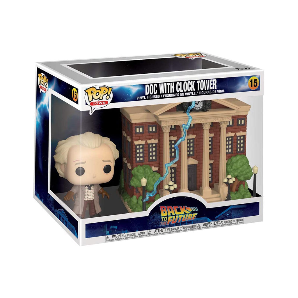 Funko Back To The Future POP Town Doc Clock Tower Set