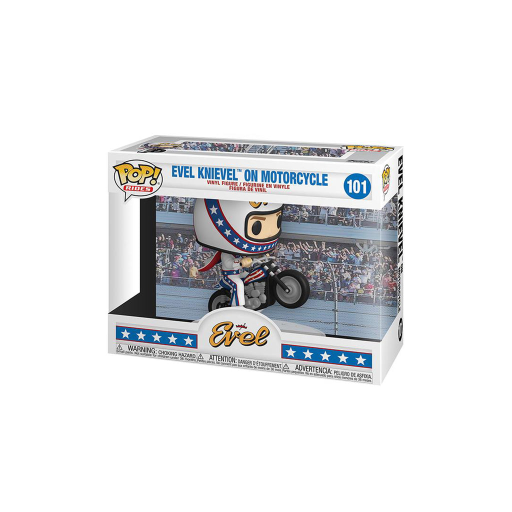 Funko Evel Knievel POP Rides On Motorcycle Vinyl Figure
