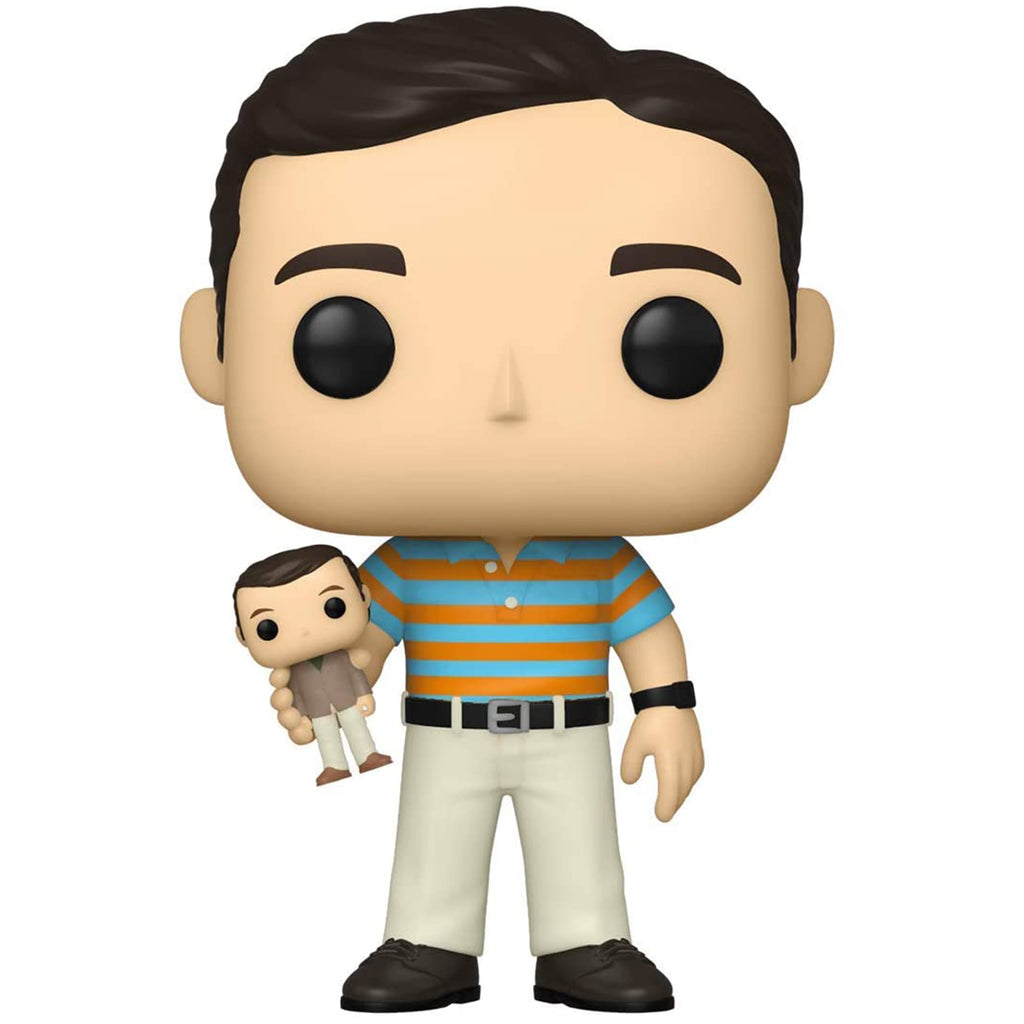 Funko Movies Pop Andy Stitzer Holding Oscar Goldman Figure