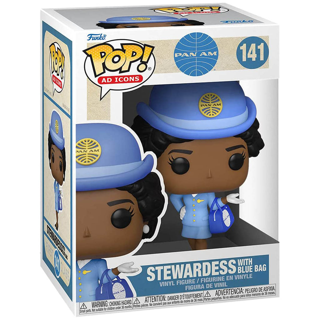 Funko Pan Am POP Stewardess With Blue Bags Vinyl Figure