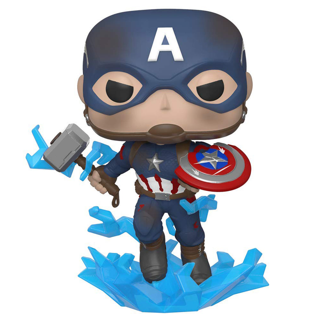 Funko Avengers End Game POP Captain America Mjolnir Shield Vinyl Figure