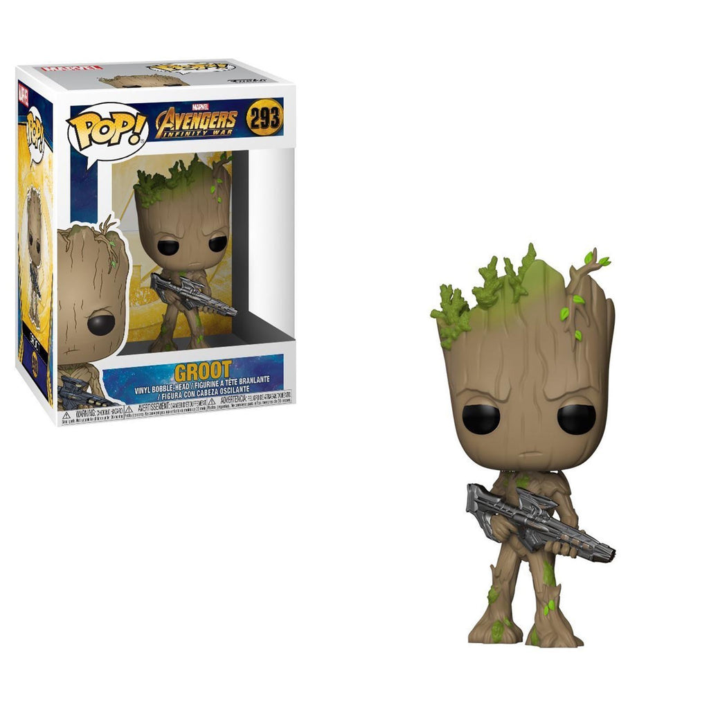 Funko Avengers Infinity War POP Groot With Blaster Vinyl Figure