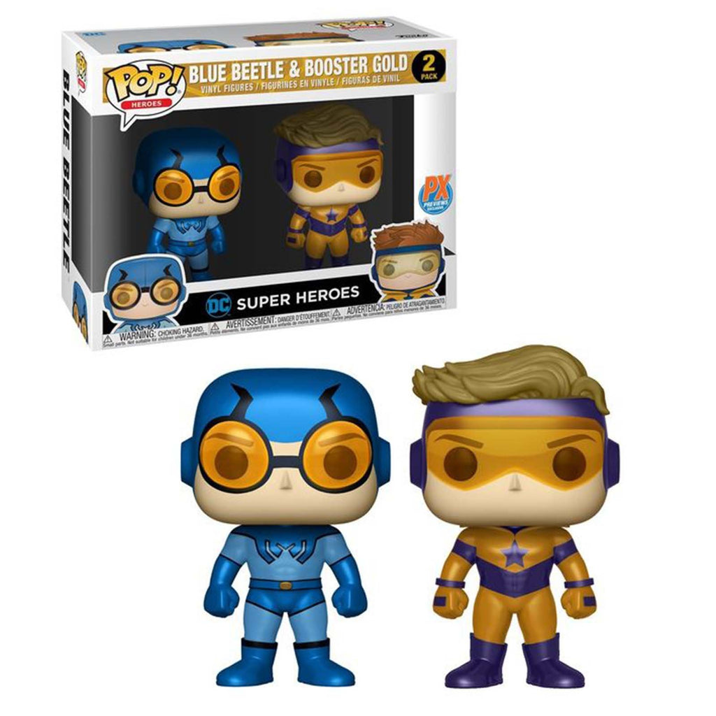 Funko DC PX Exclusive POP Blue Beetle Booster Gold Figure Set
