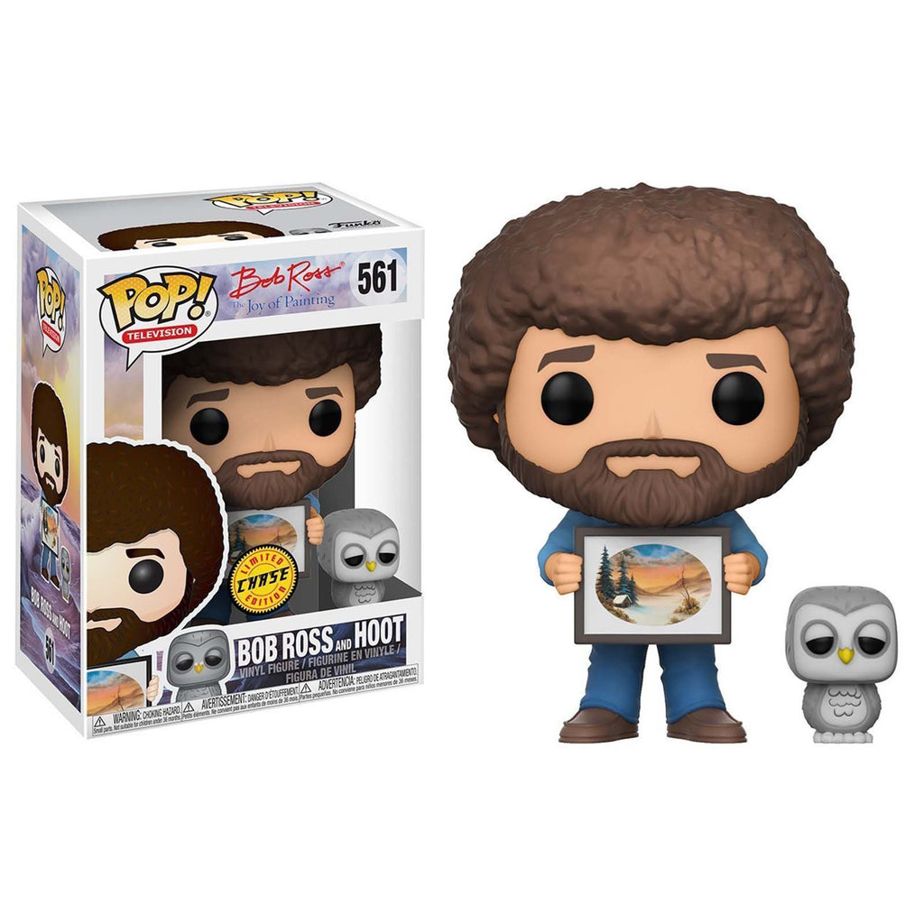 Funko Joy Of Painting POP Bob Ross With And Hoot Vinyl Figure CHASE VERSION