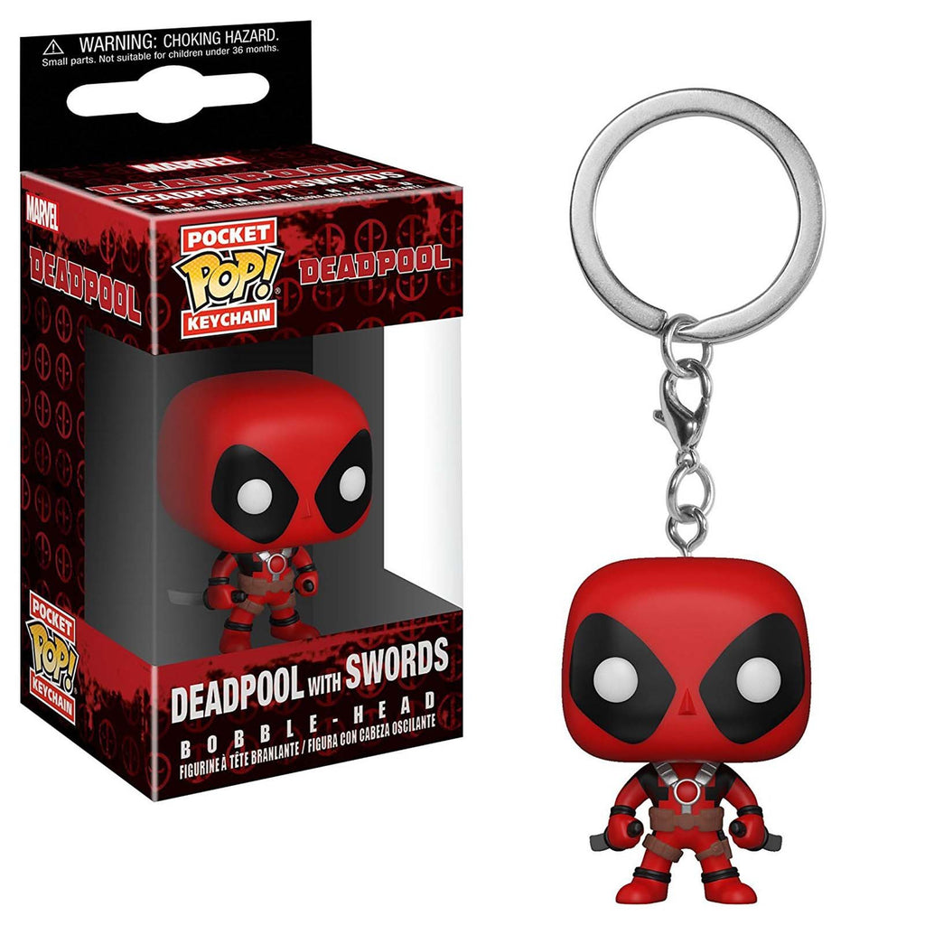 Funko Marvel Deadpool Pocket POP Deadpool With Swords Figure Keychain