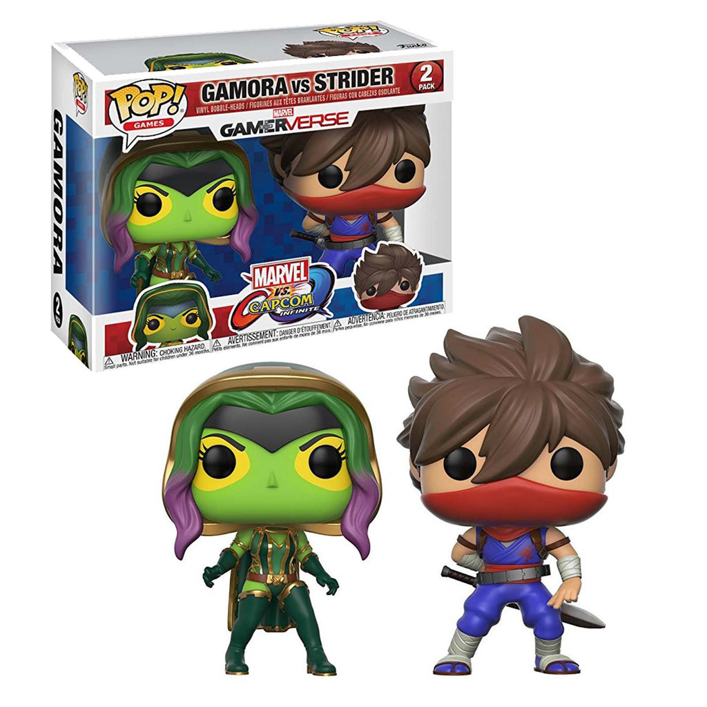 Funko Marvel VS Capcom POP Gamora Vs Strider Vinyl Figure Set