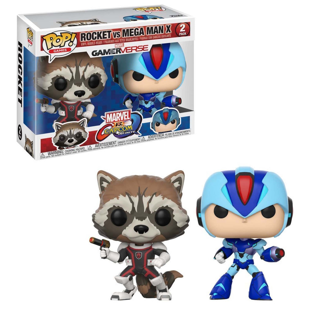 Funko Marvel Vs Capcom POP Rocket Vs Mega Man X Set