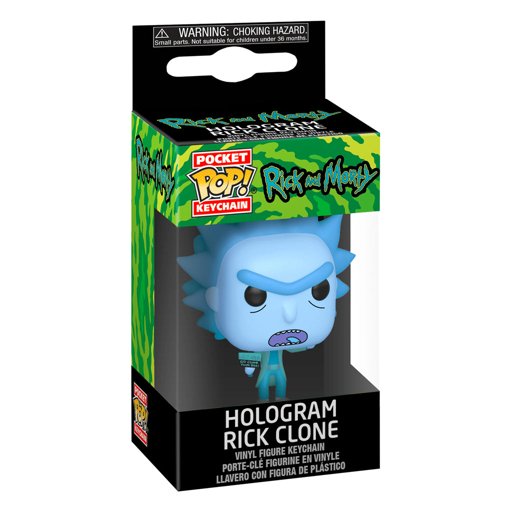 Funko Rick And Morty Pocket POP Hologram Rick Clone Figure Keychain