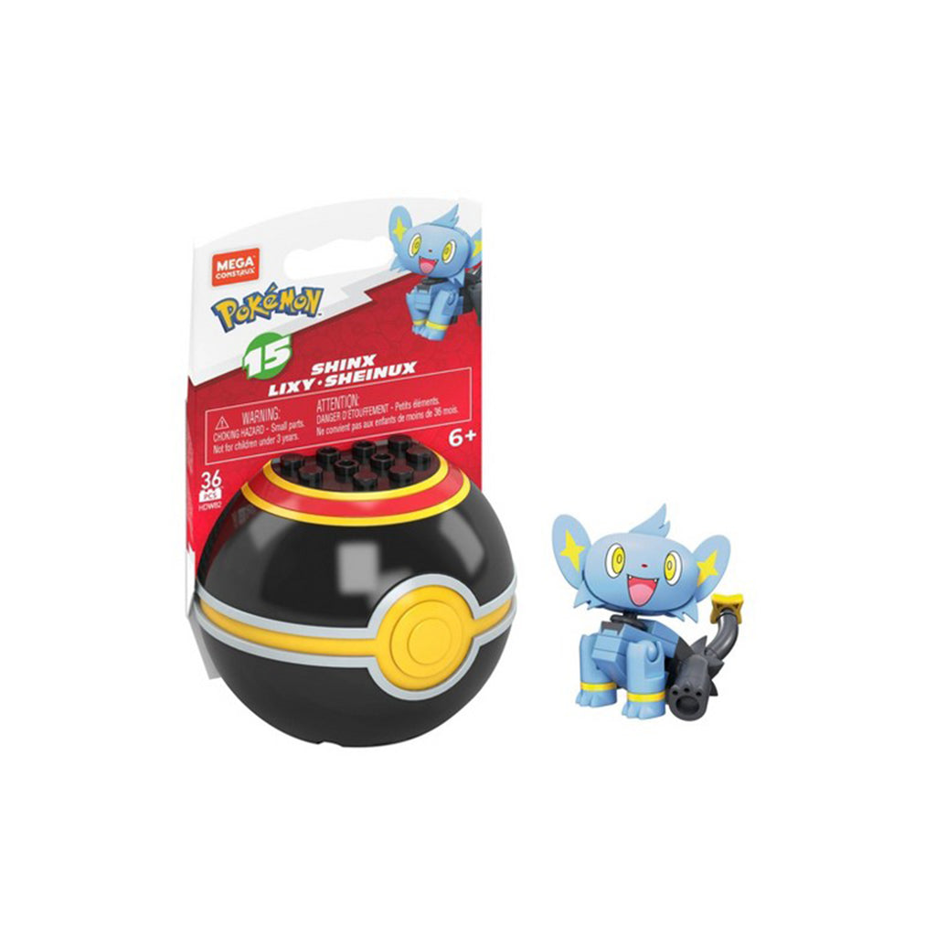 Mega Construx Pokemon Shinx Poke Ball Building Set - Radar Toys