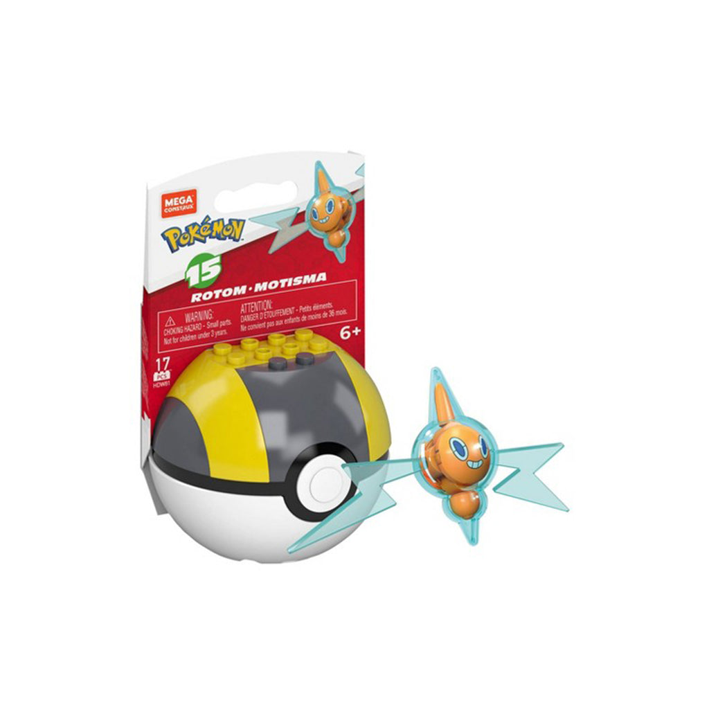 Mega Construx Pokemon Rotom Poke Ball Building Set - Radar Toys