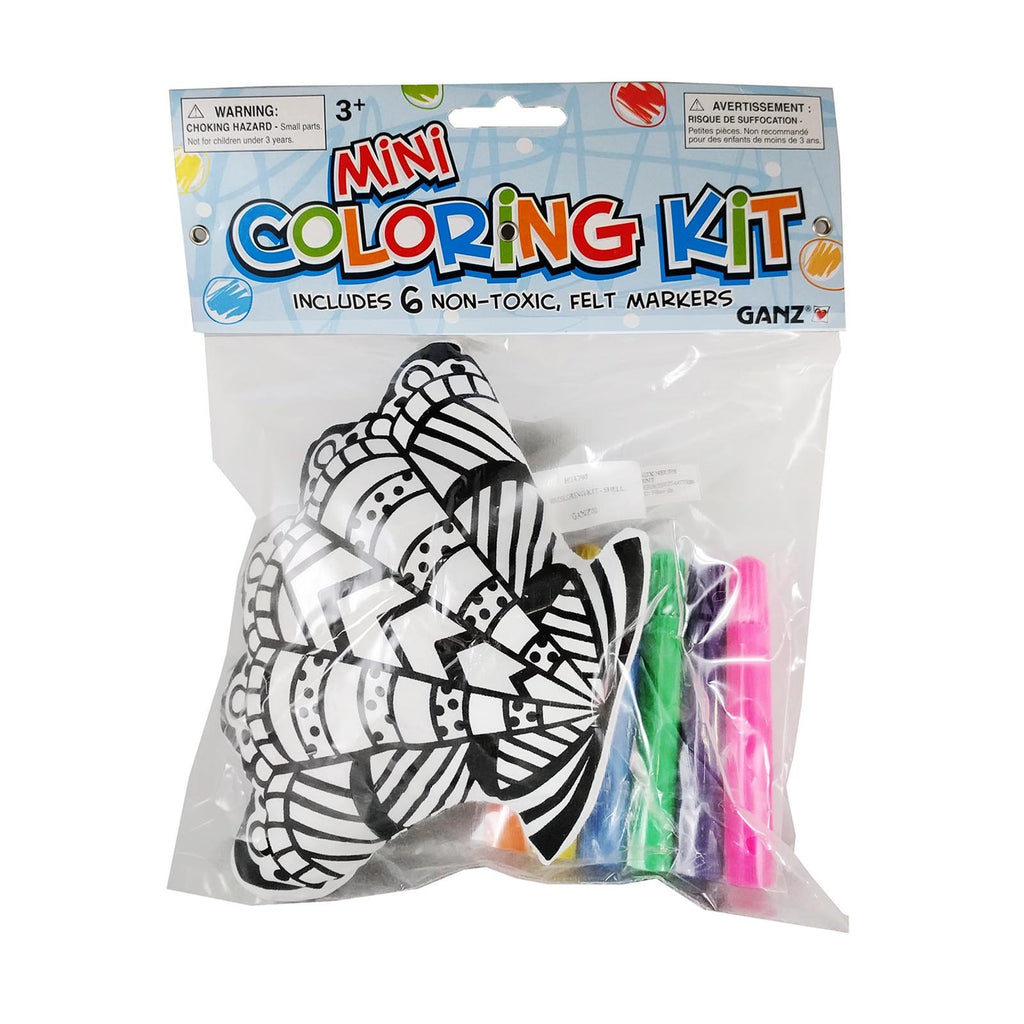 Ganz Shell 6 Inch Plush Mini Coloring Kit - Radar Toys