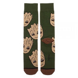 Guardians Of The Galaxy Vol 2 Groot Print One Pair Of Crew Socks - Radar Toys