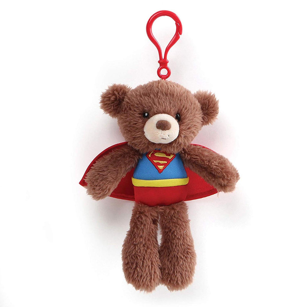 Gund DC Universe Superman 6.5 Inch Plush Bear Figure Clip - Radar Toys