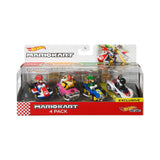 Hot Wheel Mario Kart Four Car Collection Set - Radar Toys