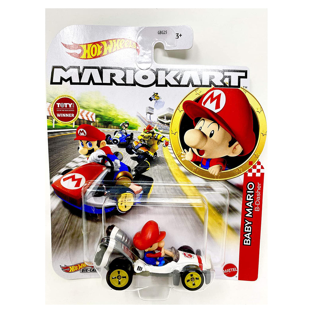 Hot Wheels Mario Kart Baby Mario B Dasher Kart - Radar Toys