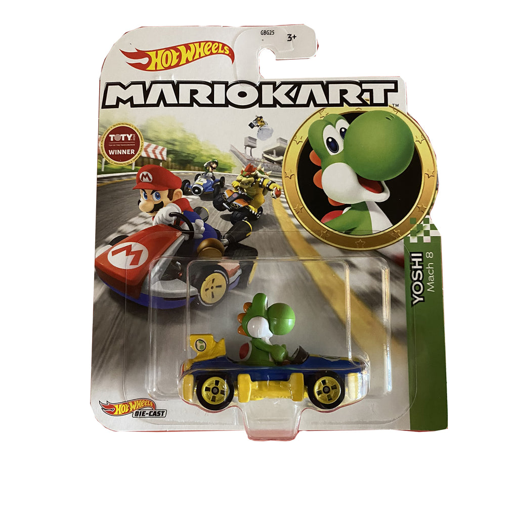 Hot Wheels Mario Kart Yoshi Mach 8 Kart - Radar Toys