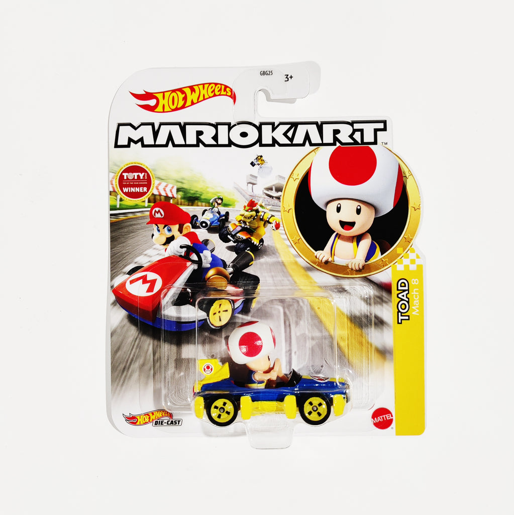 Hot Wheels Mario Kart Toad Mach 8 Kart - Radar Toys
